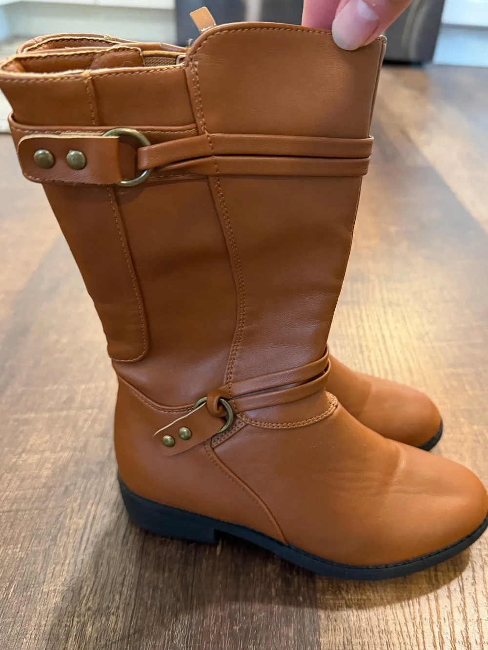 Link Classic Tan Mid-Calf girls brown Boots - Stylish Everyday Wear